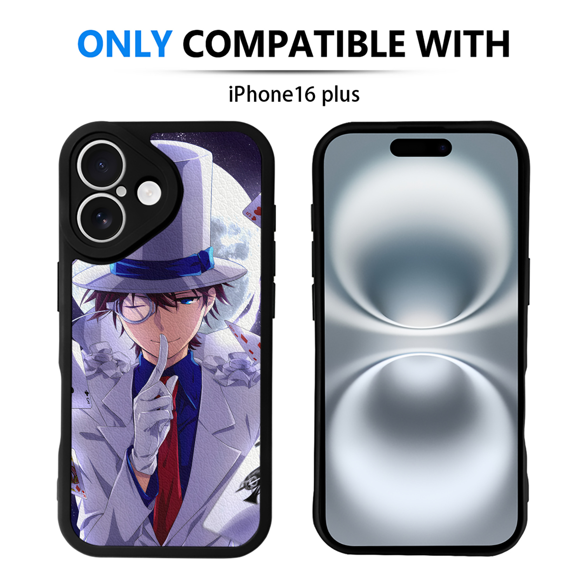 （画像用） 名探偵コナン Detective Conan 【iPhone 16シリーズ対応】シリコンスマホケース（レザー調） 材質：シリコン